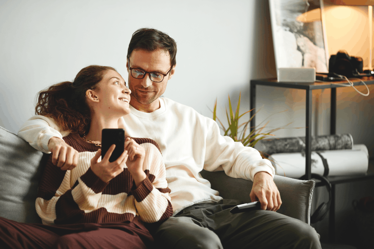 Couple on couch